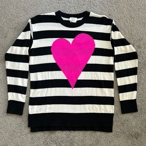 kate spade striped heart sweater